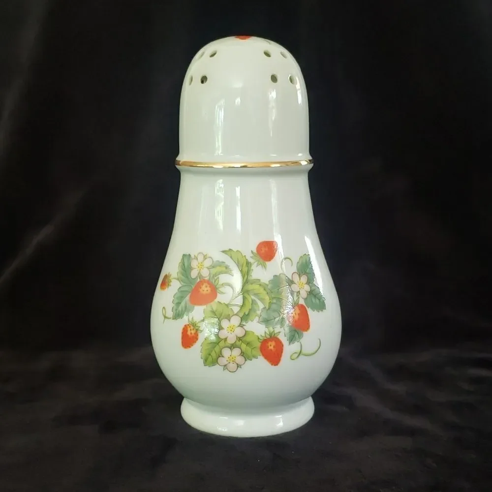 Vintage 1978 Avon Strawberry Porcelain Sugar Shaker